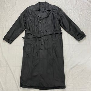 Vintage Leather Trench Coat